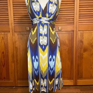 Tory Burch. Low V, Ikat silk jersey dress